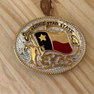 Vintage Texas Flag Belt Buckle